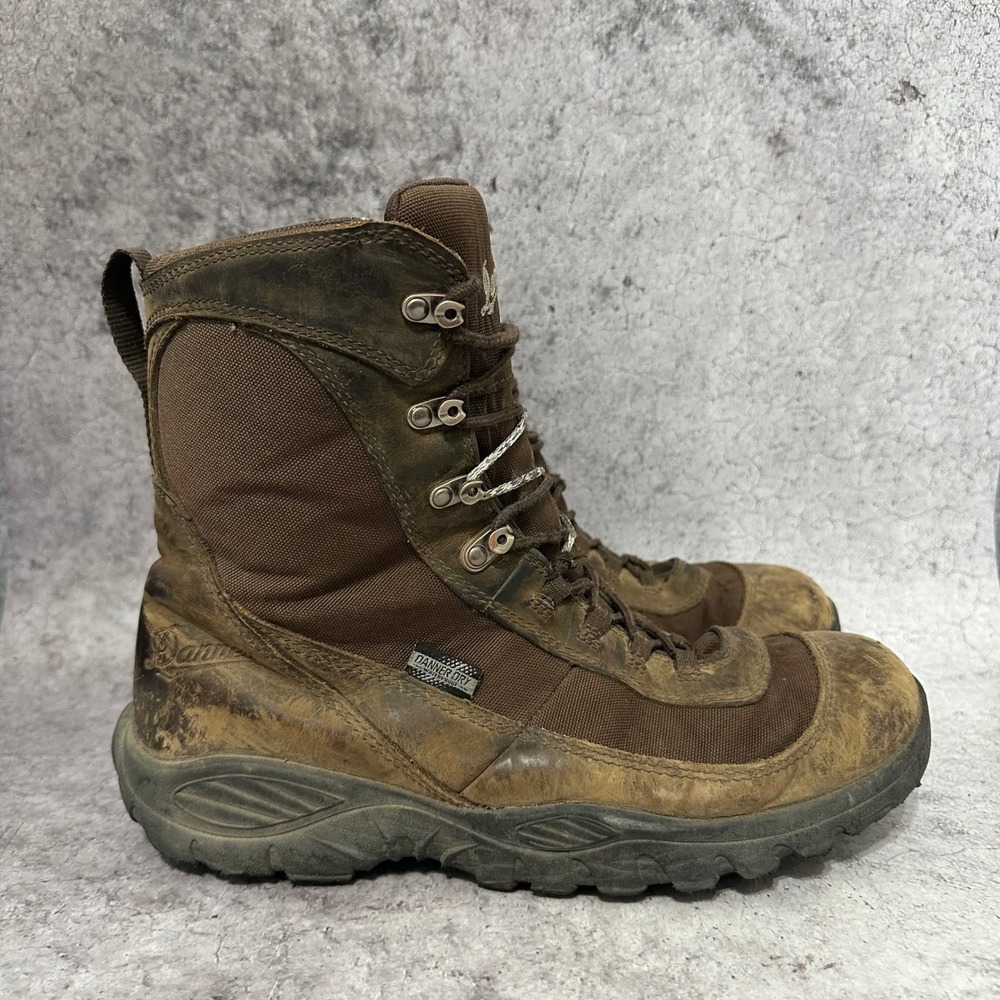 Danner Element 8 Hunting Boots Mens 11.5 Brown Waterproof Leather 47130 Hiking